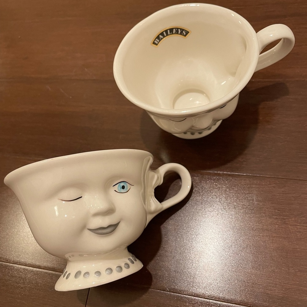 Bailey’s Winking Lady Tea Cups - set of 2